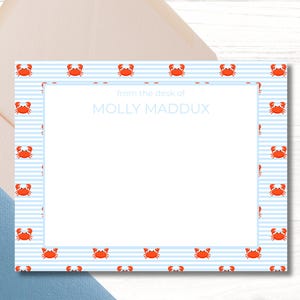 Carte de correspondance personnalisée The Chatham Crab – Modèle de toile modifiable | Papeterie imprimable, cadeau pour elle