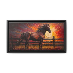 Rustic Horse Canvas Print, Wall Art, Home Decor, Equestrian Gift, Handmade Framed Artwork, Farmhouse Decor, Horse Lover