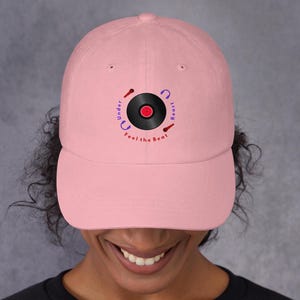 Retro Record Music Dad Hat: Vinyl DJ 6-Panel Cap for Music Fans