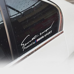 2x Rear Triangle Side Window M Logo Decal Stickers – Fits BMW 3 Series, 5 Series, X1, X3, X5