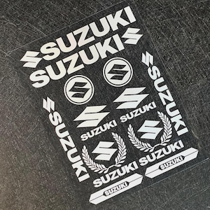 10x Suzuki Racing Stickers – Motorcycle Vinyl Decals for DIY Decoration