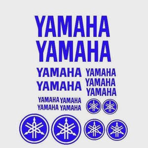 15x Yamaha Racing Decal Sticker Kit – Premium Vinyl Set for Motorcycles and Bikes | Moto Adhesive Decor with Logo and Stripes Graphic