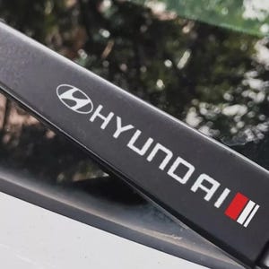 2x Hyundai Wing Mirror & Window Glass Wiper Blade Decals Stickers for Car