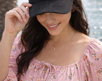 Gorra vintage bordada, gorra de béisbol con flores silvestres