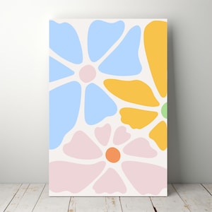 Abstract Floral Print: Colorful Boho Nursery Wall Art (Digital Download)