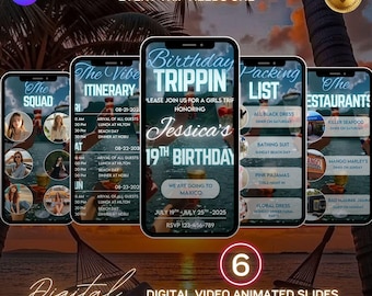 Digital Travel itinerary, itinerary template, travel itineray, Birthday Weekend Invitation, Weekend Itinerary, Digital Schedule, Girls Trip