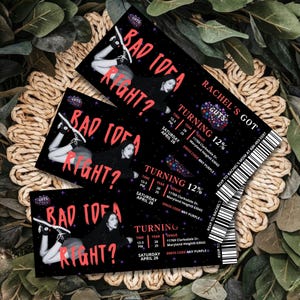 Olivia Rodrigo Guts Tour Ticket: Surprise Concert Souvenir (Editable Canva Template)