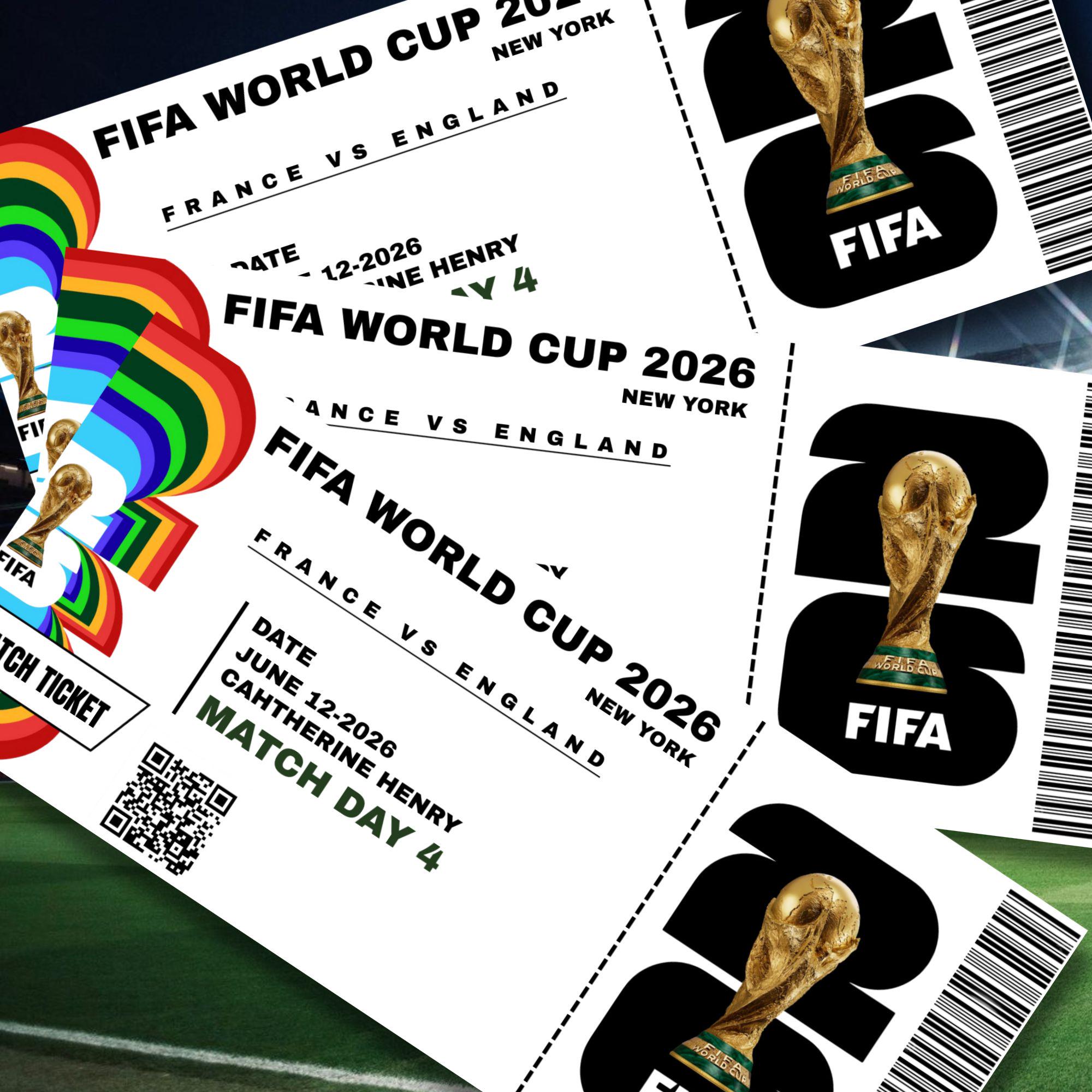 Customized World Cup 2026 Ticket | Matchday Ticket | Editable