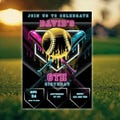 Editable Baseball Drip Invite, Ice Cream Drip Birthday Invitation, Softball Rookie Year, Athletic Baseball Birthday Party Digital Invitation product logo