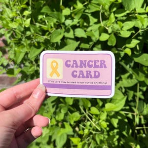 Cancer Card Sticker