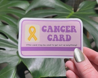 Cancer Card Sticker