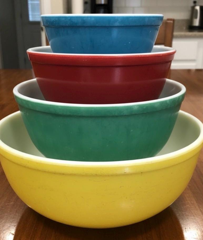 Blue Pyrex Bowl - Etsy Canada