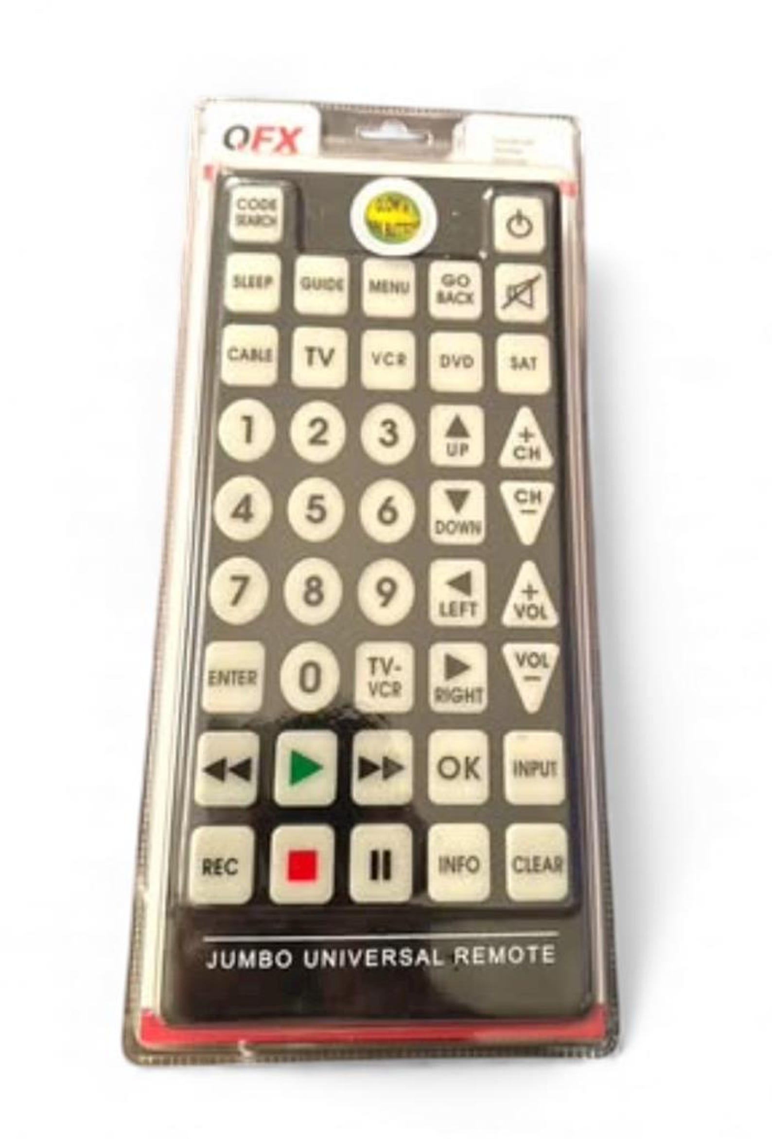 Jumbo Remote Universal Remote Control Glow in the Dark by QFX - Etsy