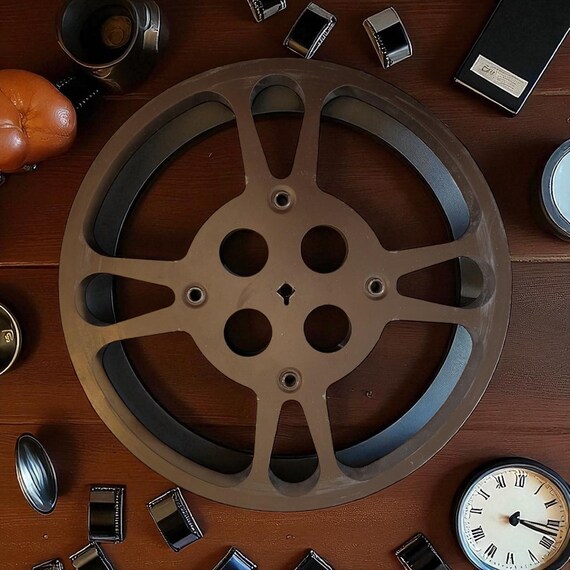 Vintage Goldberg Brown Metal Film Reel Made in USA