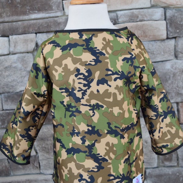 Waterproof Art Smock, Long Sleeved Smock, Art Apron, Smock, Camo