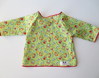 Art Smock, Gender Neutral Smock, Owl Smock, Preschool Smock, School Smock, Waterproof Smock, Long Sleeve, Owl