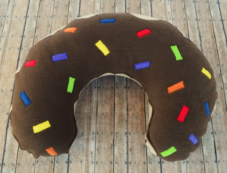 Chocolate Donut Nursing Pillow Cover with Rainbow Sprinkles Etsy