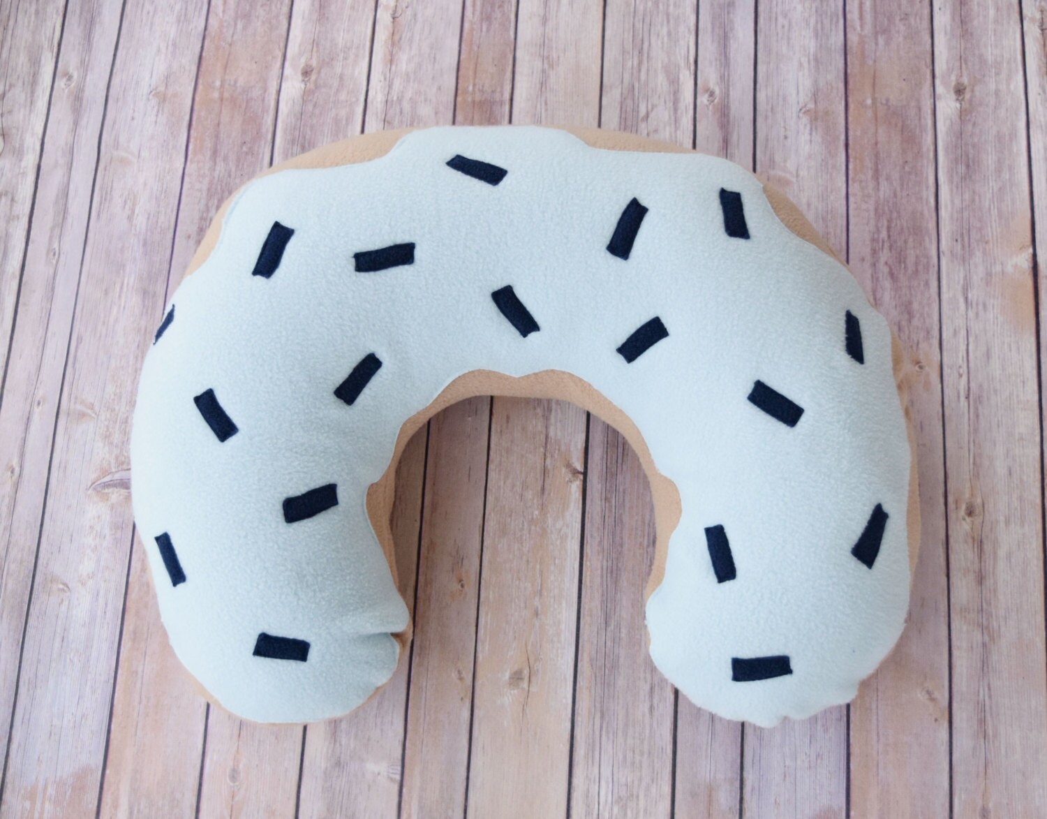Blue Donut Nursing Pillow Cover with Dark Blue Sprinkles Etsy