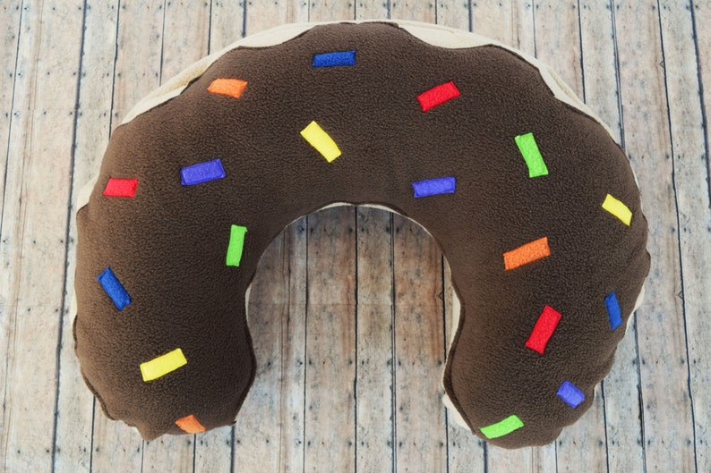 Chocolate Donut Nursing Pillow Cover with Rainbow Sprinkles Etsy