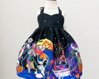 Nightmare Dress - Custom Fabric Dress - Disneybound Dress