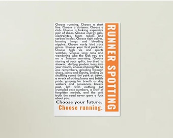 Hardloopposter cultfilm: grappig cadeau hardloper, opvallende typografische print