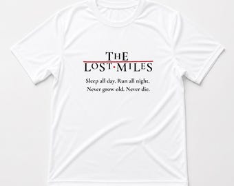 The Lost Miles-hardloopshirt – op cultfilm geïnspireerd performance-T-shirt op 'The Lost Boys'