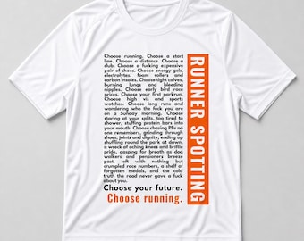 Op Trainspotting geïnspireerd hardloopshirt: lichtgewicht technisch T-shirt - VOID Running
