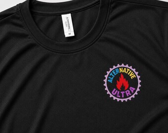 T-shirt de course ultra-léger alternatif : graphisme punk rigide inspiré des petits doigts de poing, évacuation de l'humidité
