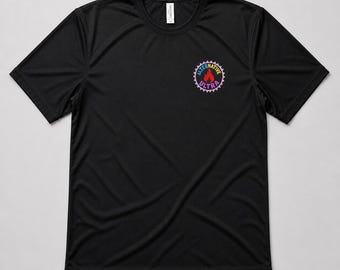 Alternatief ultrahardloop-T-shirt: op stijve vingers geïnspireerde punk-graphic, vochtafvoerend