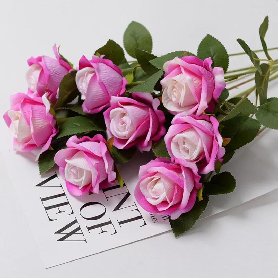 Artificial Rose Stems Realistic Fake Roses for Wedding, Home & DIY — free download