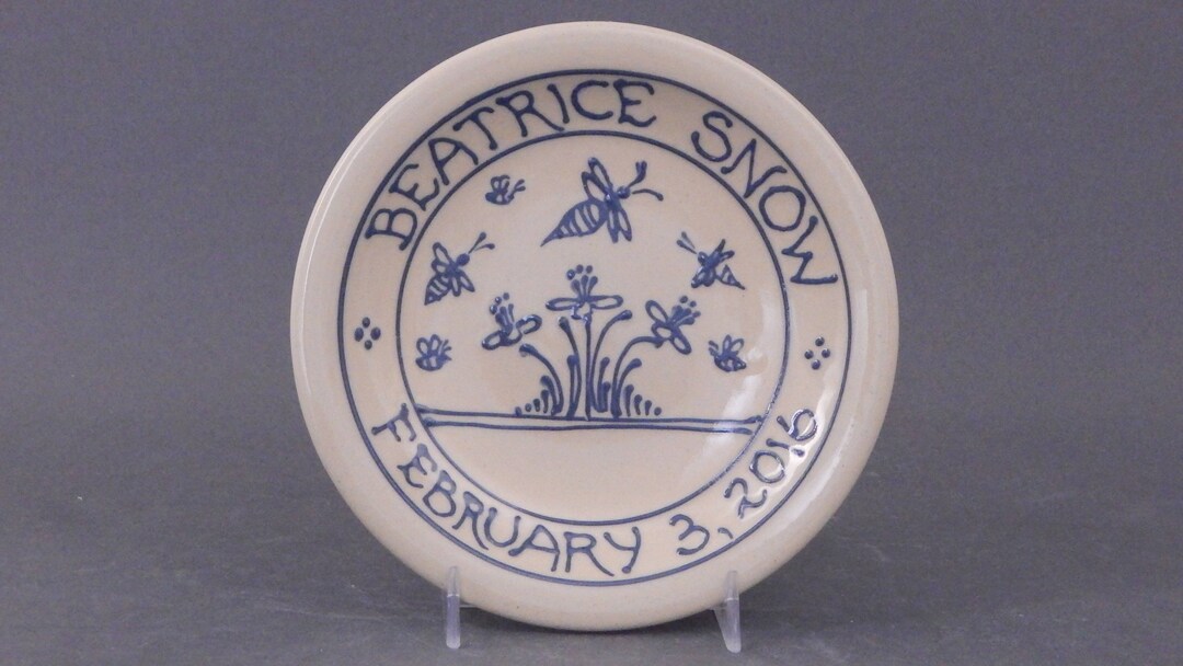Commemorative Plate Personalized Child's Birth Plate Etsy