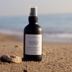 Coastal Room and Linen Spray: Sea Salt, Citrus, Sandalwood - 4 oz