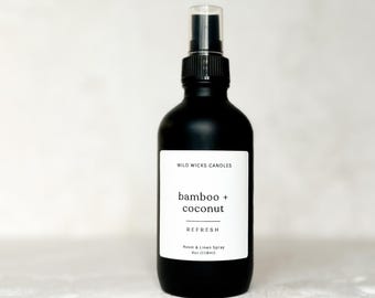 Bamboo + Coconut Room Spray | Linen Spray | Spa Home Fragrance | Wild Wicks