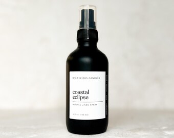 Sea Salt, Sandalwood & Citrus Scent | Room + Linen Spray | Coastal Eclipse | Clean Scent