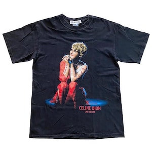 Rare 2000s Celine Dion Las Vegas Tour T-Shirt - Vintage Music Apparel