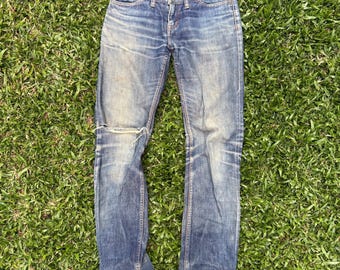 Jeans Vintage Hysterics Pull-On anni '90 Y2K a vita bassa e taglio svasato da donna