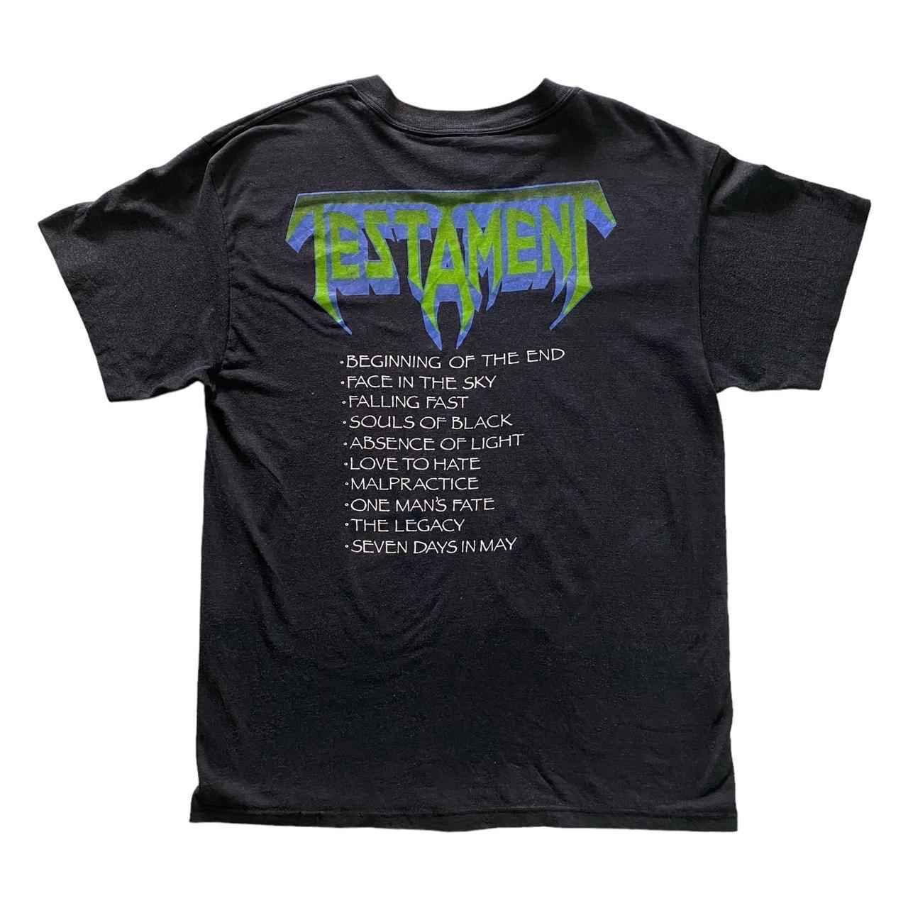 Vintage 90s Testament Souls of Black Tee Heavy Metal Graphic Shirt