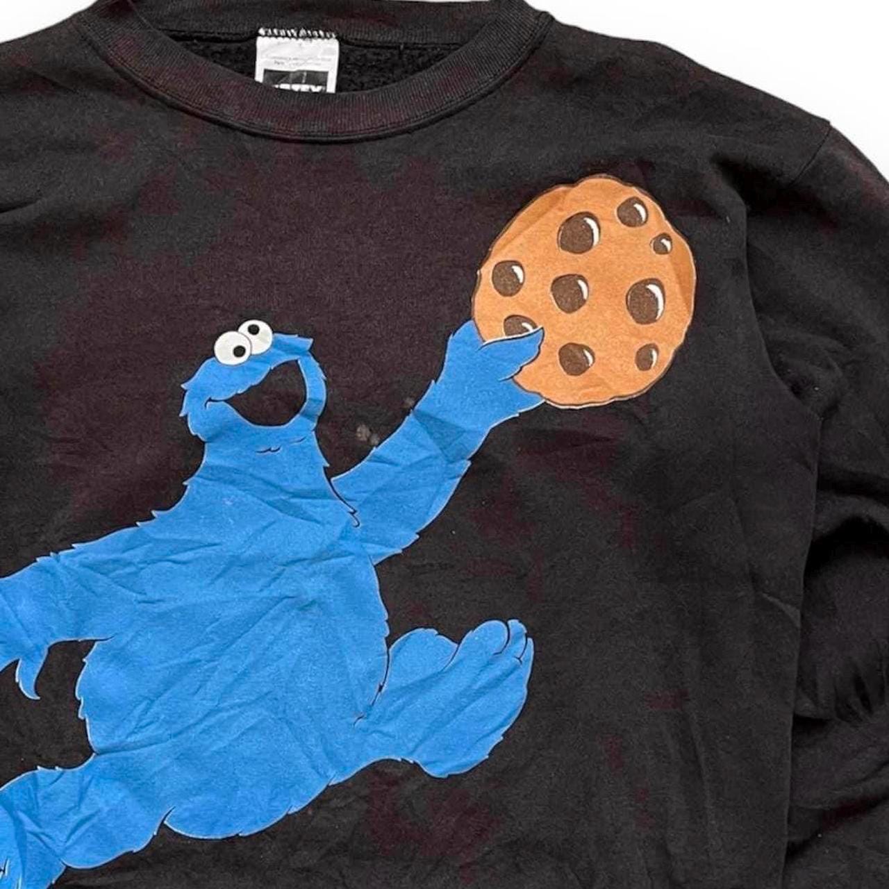 Vintage 90s Sesame Street Cookie Monster Sweatshirt Classic Kids