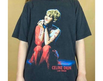 Vintage 2000s Celine Dion Las Vegas Tour T-shirt Size M - Etsy