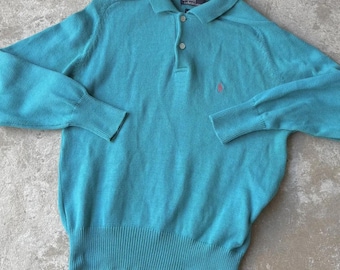 Vintage 1990s Polo Ralph Lauren Cricket Knit V-neck Sweater Men's