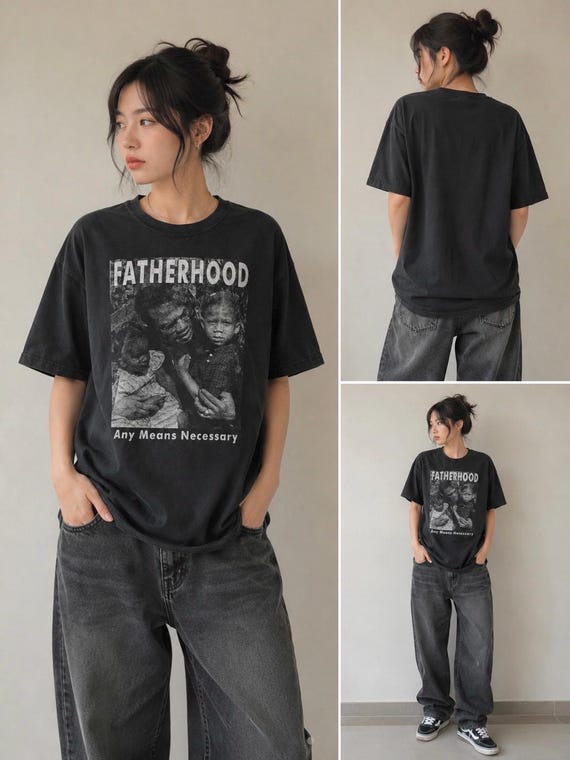 Vintage Y2K Malcolm X Fatherhood Tee Rare Streetwear