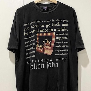 Vintage 1999 Elton John Tour Tee: An Evening With, XL