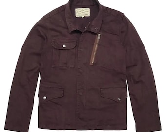 Vintage AVIREX Military Jacket: Burgundy Utility Field Coat