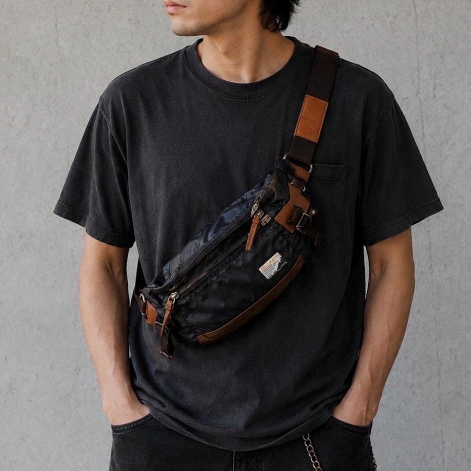 master-piece × ALMOSTBLACK Body Bag y2k Y2K Master-piece Crossbody Bag – Made in Japan Utility Gear - Etsy