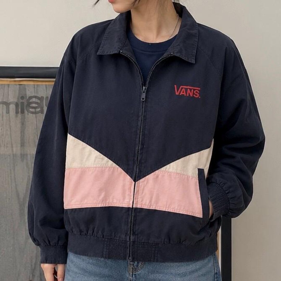 Vintage Vans Colorblock Windbreaker Jacket Streetwear Size S-M - Etsy