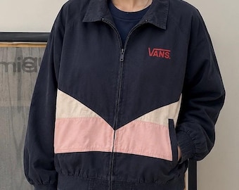 Giacca a vento vintage Vans Colorblock / Streetwear retrò anni '90 / Stile skate unisex
