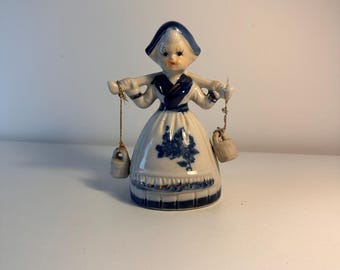 Vintage Nederlandse porseleinen meisjesbel