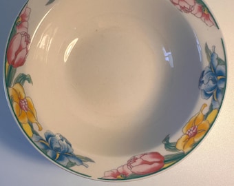 Vintage kom met bloemen