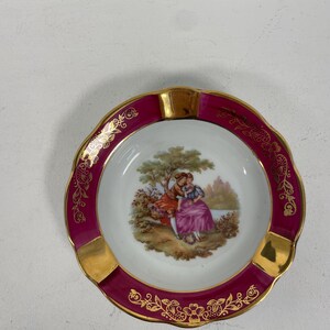 フランス リモージュ磁器装飾皿、フラゴナール スタイル 3.5