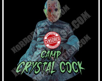 Camp Crystal Cock | XXX Friday the 13th Jason Voorhees | Adult Horror Die Cut Waterproof Laminated Sticker